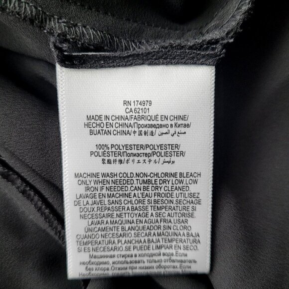 NWT BCBGMaxAzria Lorelie Black Asymmetrical Tiered Ruffled Vintage Dress - Picture 13 of 13